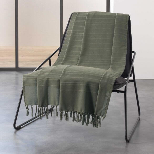 Jeté de canapé à franges - 180 x 220 cm - Coton Jeté de canapé à franges - 180 x 220 cm - Coton