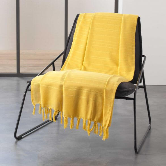 Jeté de canapé à franges - 150 x 150 cm - Coton Jeté de canapé à franges - 150 x 150 cm - Coton