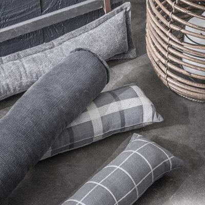 Bas de porte - Gris - Velours côtelé - 95 x 10 cm 