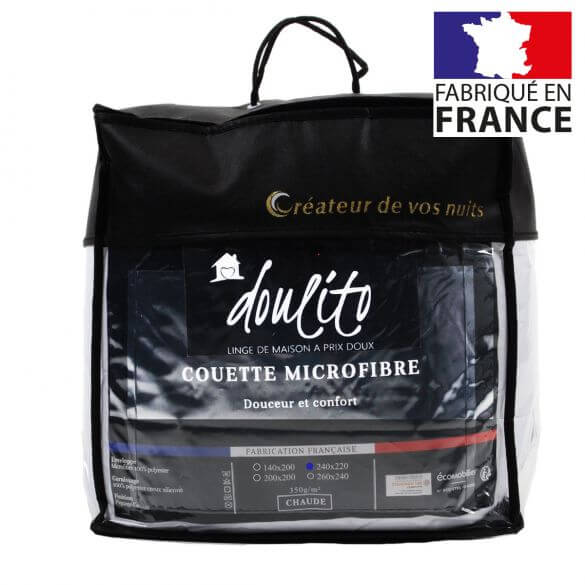 Couette microfibre - 240 x 220 cm - 350g/m² - Made in France