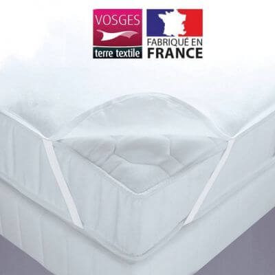 Alèse plate protège-matelas - 90 x 200 cm imperméable 100% coton - France