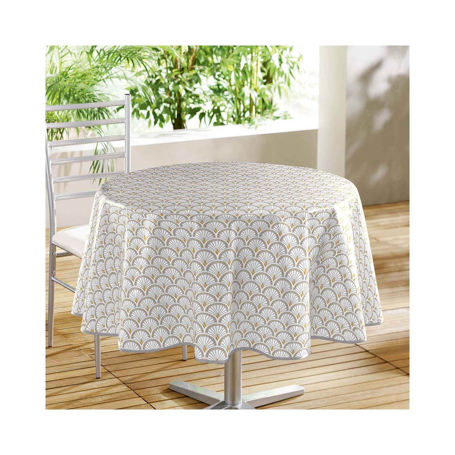 Nappe toile cirée rectangulaire - 140 x 240 cm - Art déco