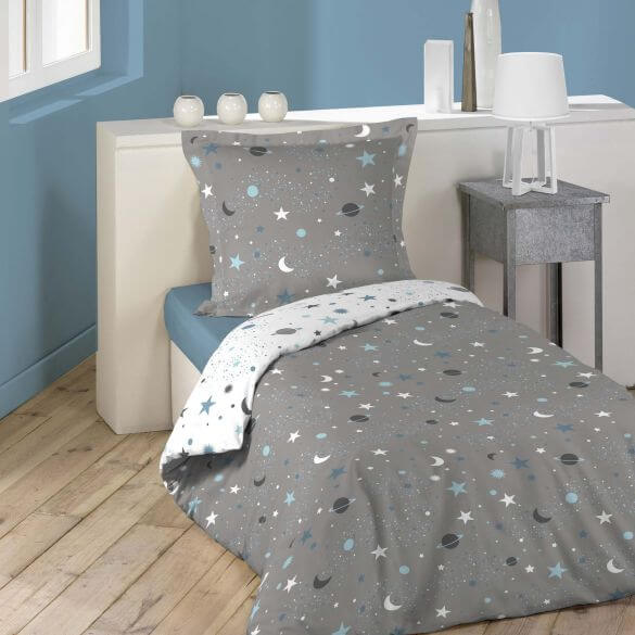 Housse de couette phosphorescente - 140 x 200 cm + taie - Espace Housse de couette phosphorescente - 140 x 200 cm + taie - Espace