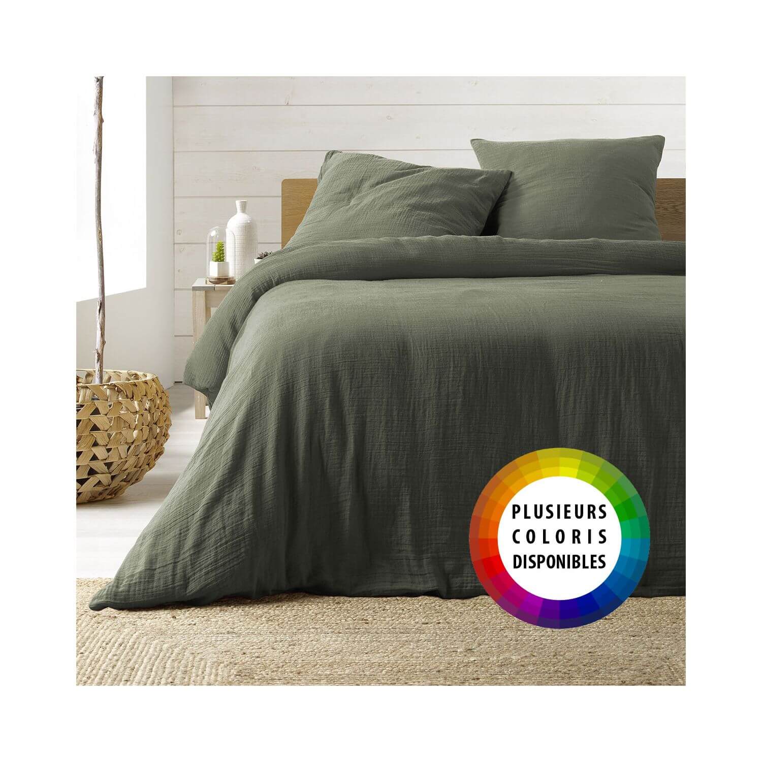Housse de couette Gaze de Coton - 240 x 220 cm 