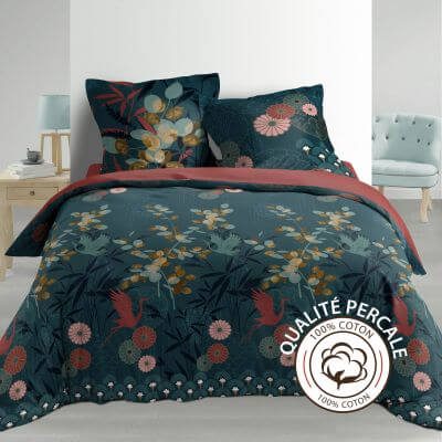 Housse Couette 220X220 Cm Couleur Fleur Housse De Couette Imprimée De Style  Simple Et Moderne Avec Housse De Couette À Gliss[u42875] - Cdiscount Maison