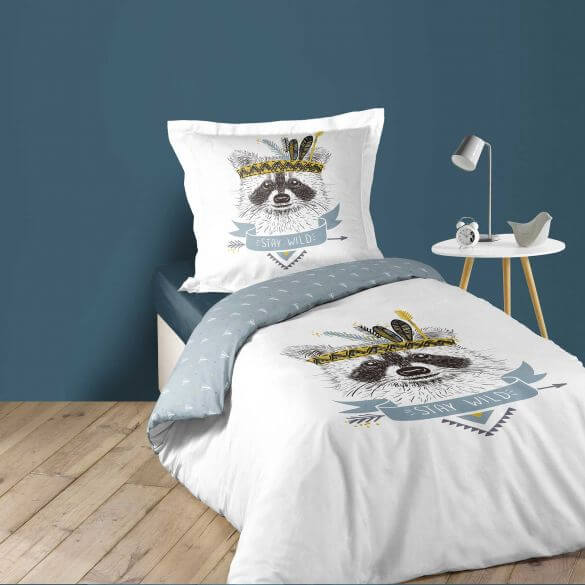 Housse de couette - 140 x 200 cm + taie - Raton laveur Housse de couette - 140 x 200 cm + taie - Raton laveur