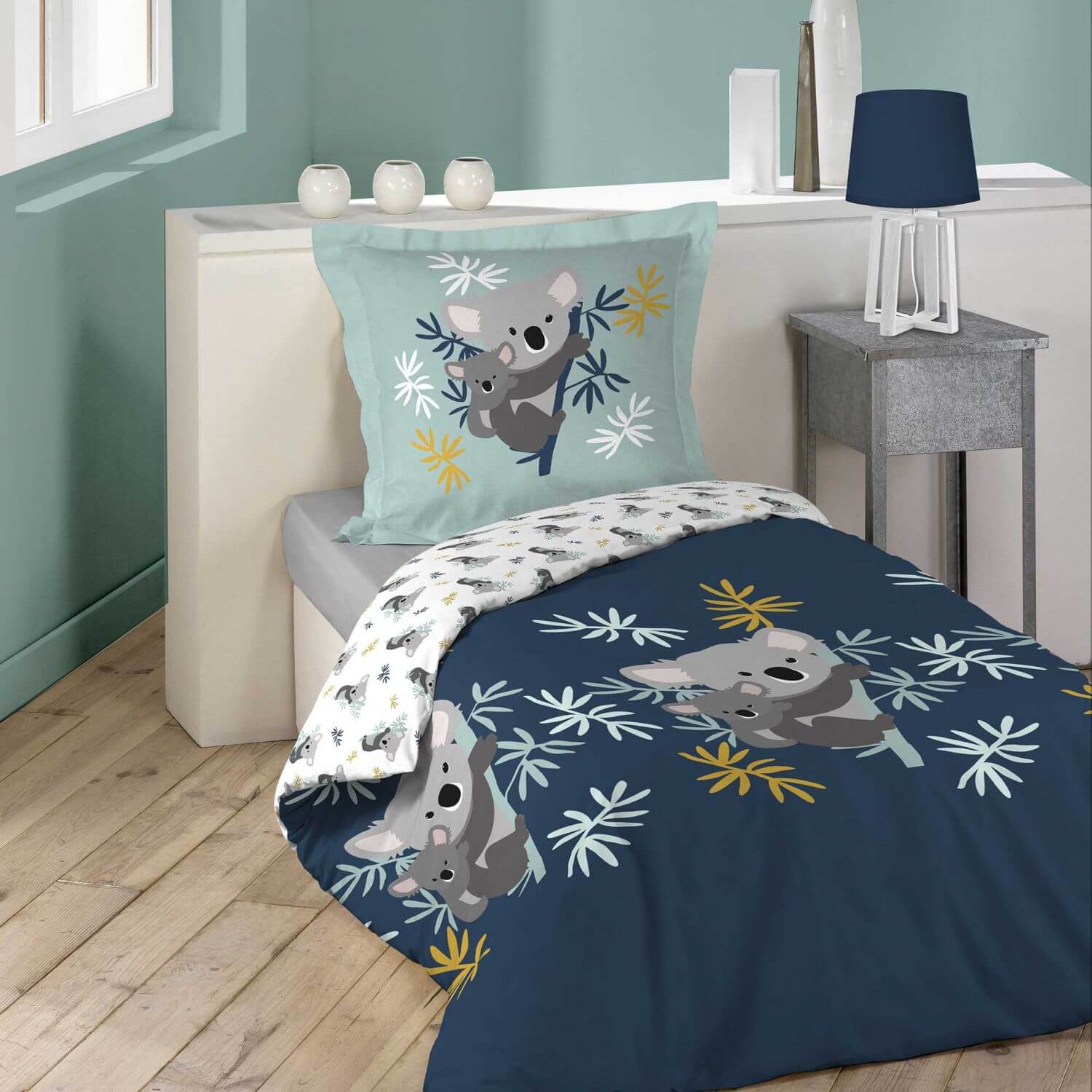 TGPOLI Housse De Couette + Draps + Taie d'oreiller * 2,Drap Housse 70x140  Enfant,Housse De Couette en Peluche d'hiver, Housse De Couette Double  Simple