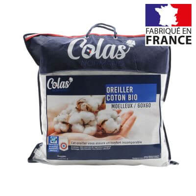 Oreiller moelleux - 60 x 60 cm - Coton bio