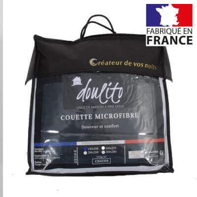 Couette microfibre - 140 x 200 cm - 350g/m² - Made in France