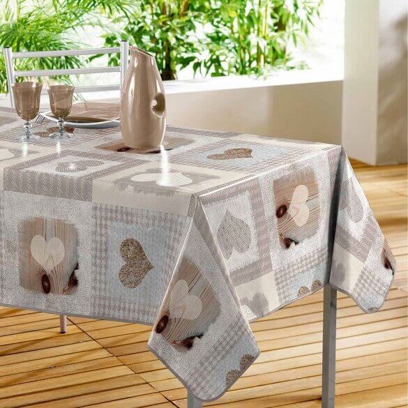 Nappe Rectangulaire 140x180 Toile Cirée Imperméable Linge de Table