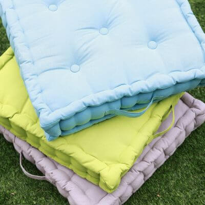 Coussin de sol garni - 50 x 50 cm - 100 % coton