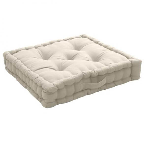 Coussin de sol garni - 50 x 50 cm - 100 % coton