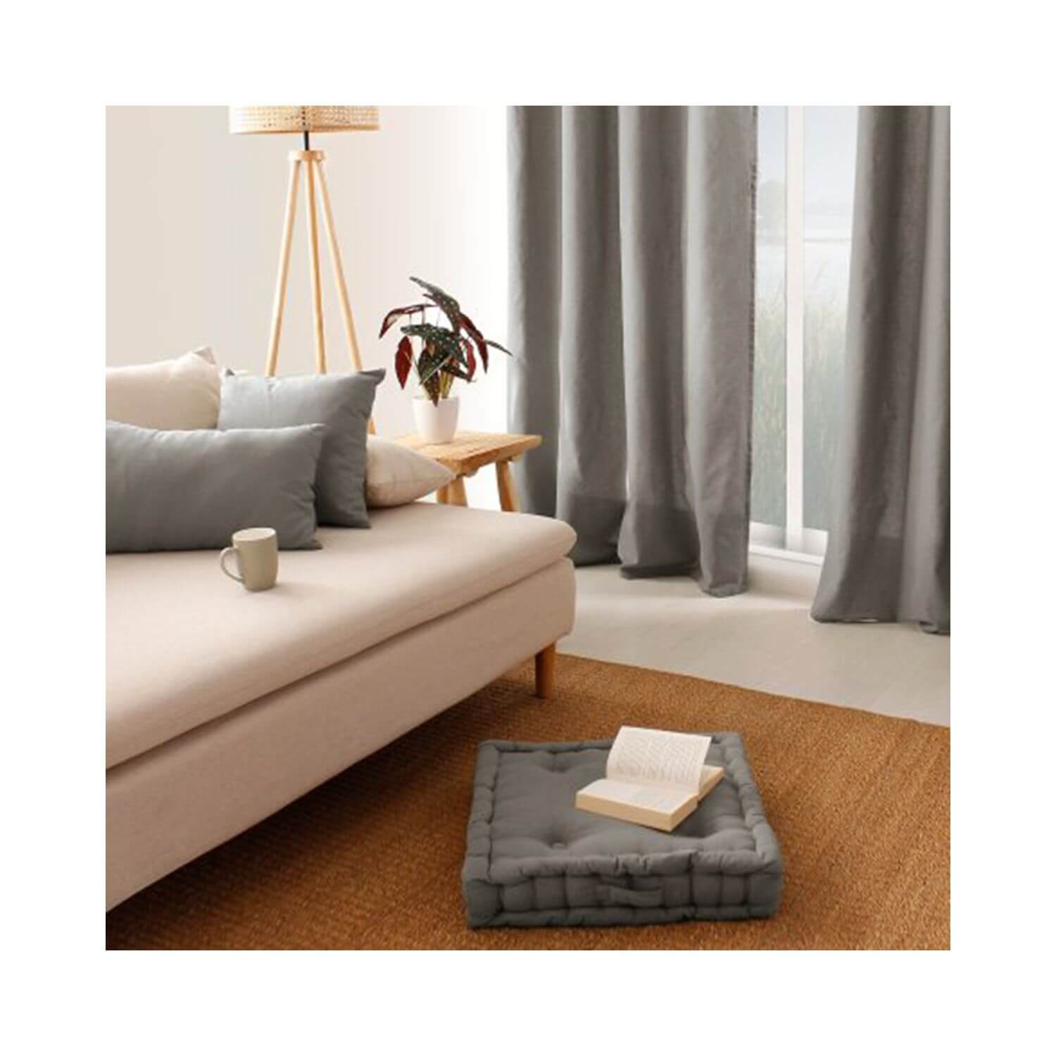 Coussin de sol garni - 50 x 50 cm - 100 % coton - Picture 43 of 99