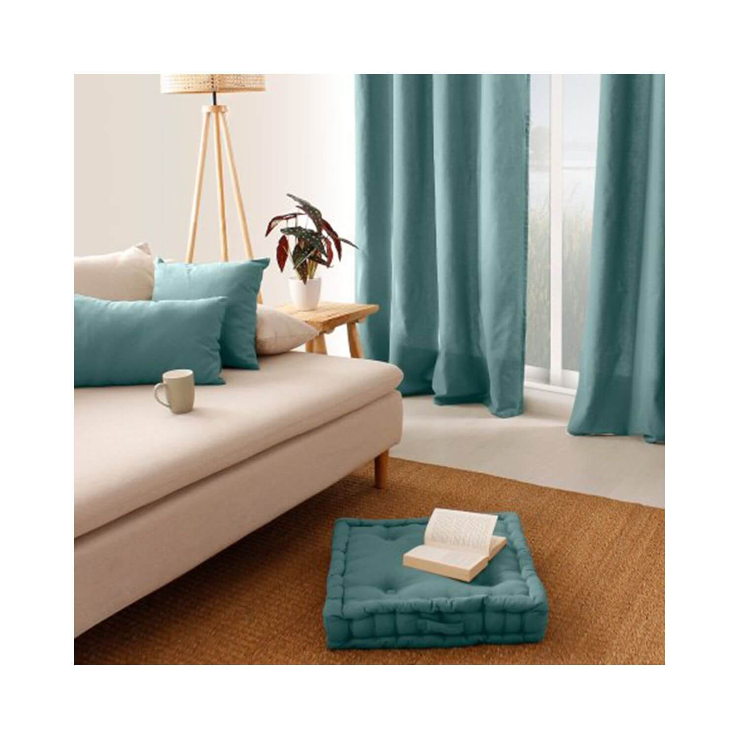 Coussin de sol garni - 50 x 50 cm - 100 % coton - Picture 59 of 99