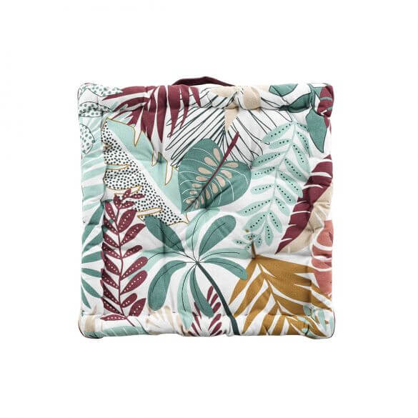 Coussin de sol - 45 x 45 cm x 10 cm - Feuillage Coussin de sol - 45 x 45 cm x 10 cm - Feuillage