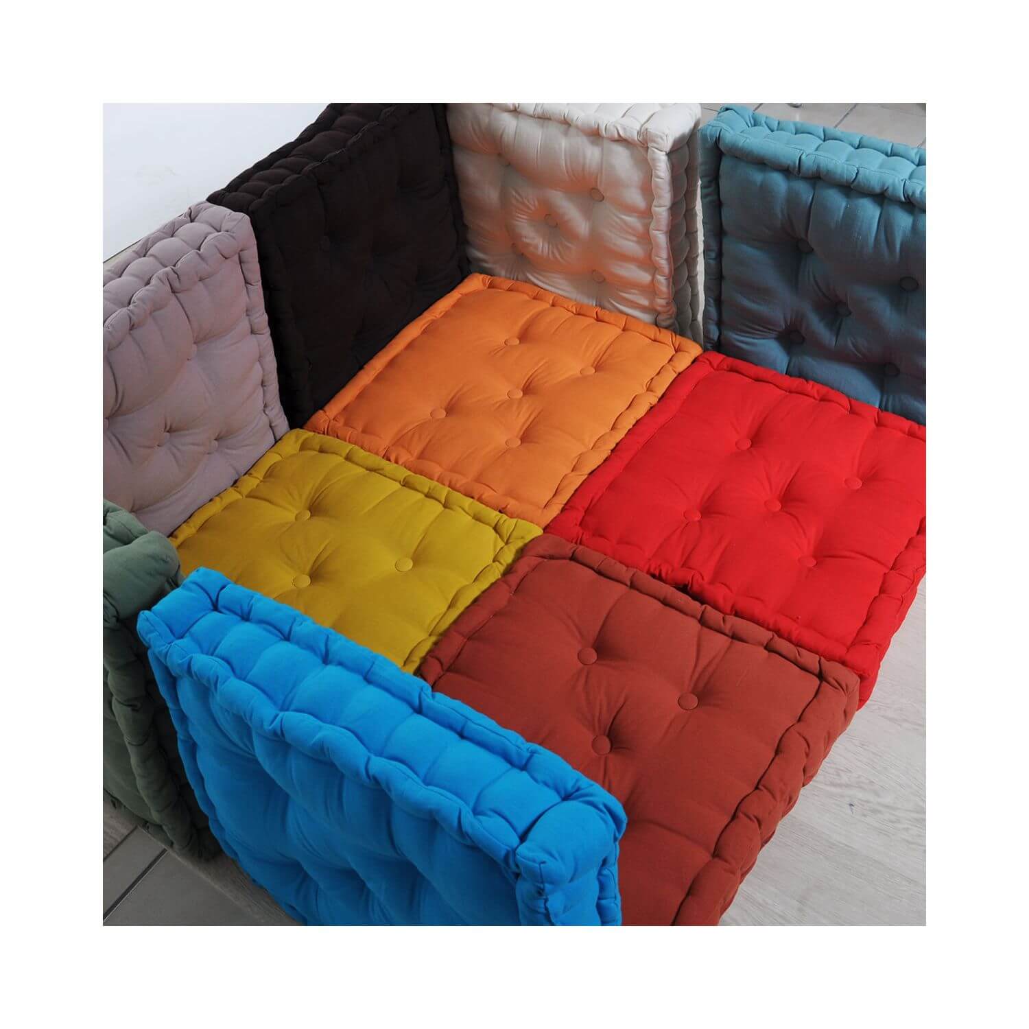Coussin de sol garni - 50 x 50 cm - 100 % coton - Picture 8 of 99