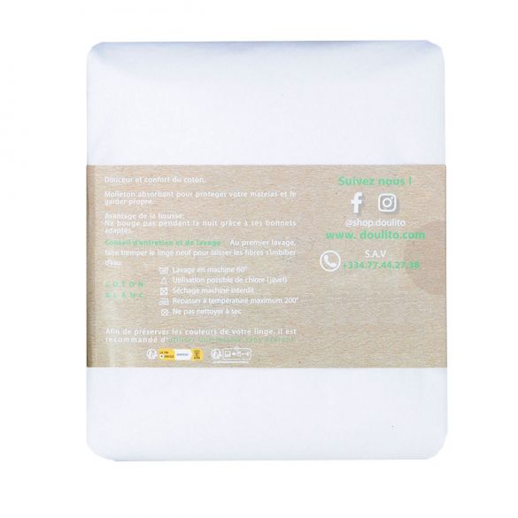 Protège matelas Doulito - 120x190 cm - Made in France - Coton