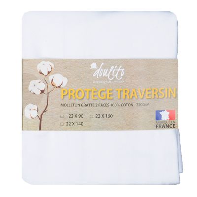 Protège traversin Doulito - 22x140 cm - Made in France - Coton