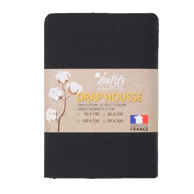 Drap housse Doulito - 80x200 cm - Made in France - Coton