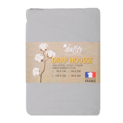 Drap housse Doulito - 80x200 cm - Made in France - Coton