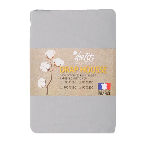 Drap housse Doulito - 80x200 cm - Made in France - Coton Drap housse Doulito - 80x200 cm - Made in France - Coton