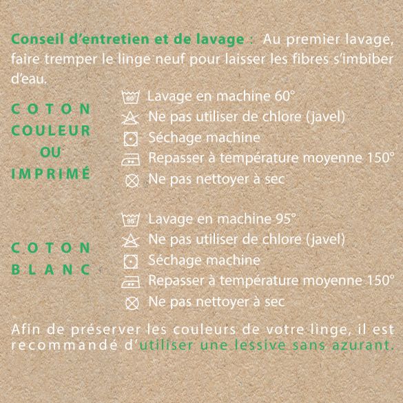 Taie de traversin Doulito - 43x185 cm - Made in France - Coton