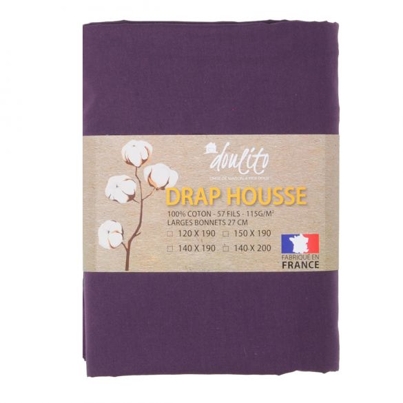 Drap housse Doulito - 140x200 cm - Made in France - Coton