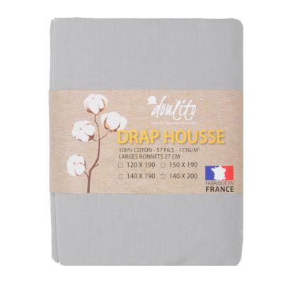 Drap housse Doulito - 140x200 cm - Made in France - Coton