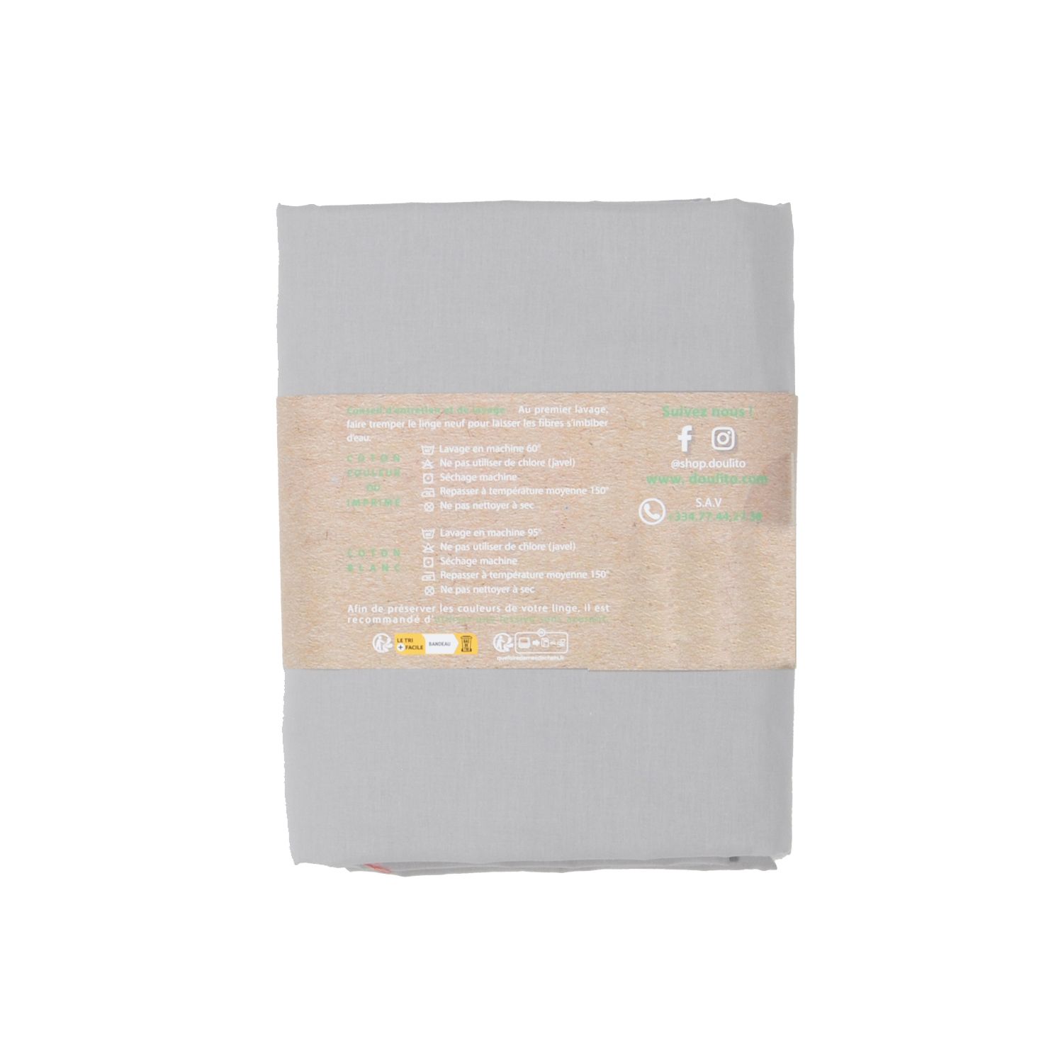 Drap housse Doulito - 160x200 cm - Made in France - Coton