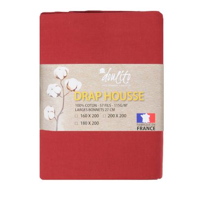 Drap housse Doulito - 180x200 cm - Made in France - Coton