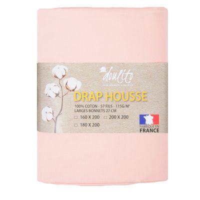 Drap housse Doulito - 160x200 cm - Made in France - Coton