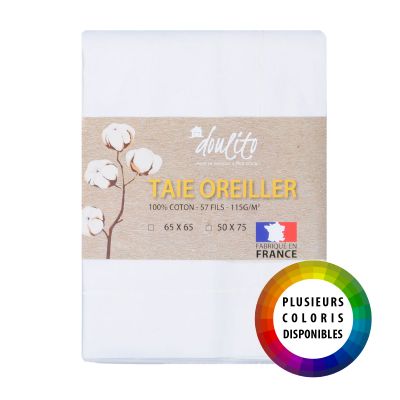 Taie d'oreiller Doulito - 50x75 cm - Made in France - Coton