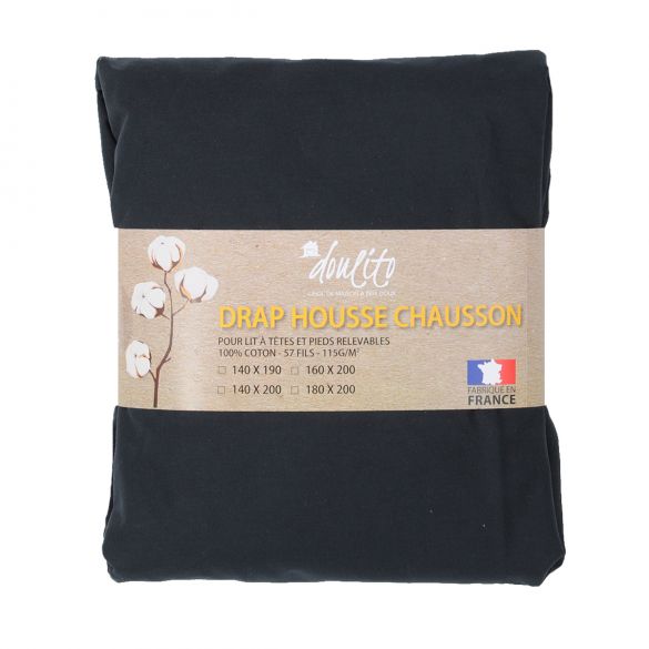 Drap housse lit electrique Doulito - 140x190 cm - Made in France - Coton