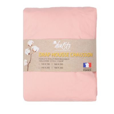 Drap housse lit electrique Doulito - 140x190 cm - Made in France - Coton