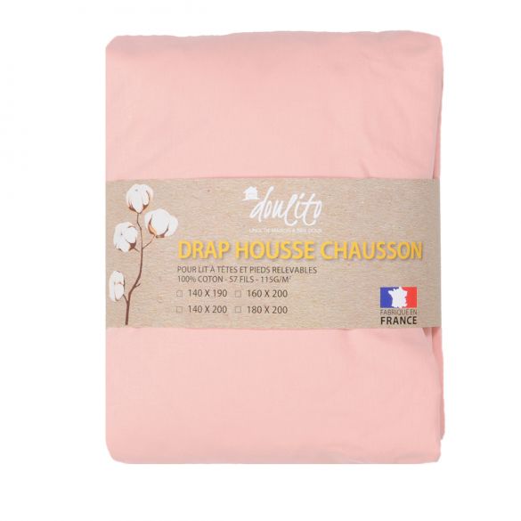 Drap housse lit electrique Doulito - 140x190 cm - Made in France - Coton