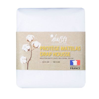 Protège matelasDoulito - 160x200 cm - Made in France - Coton