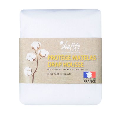 Protège matelas Doulito - 180x200 cm - Made in France - Coton