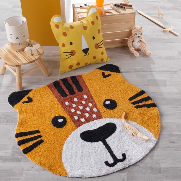 Tapis enfant en forme de Léopard - 90 cm