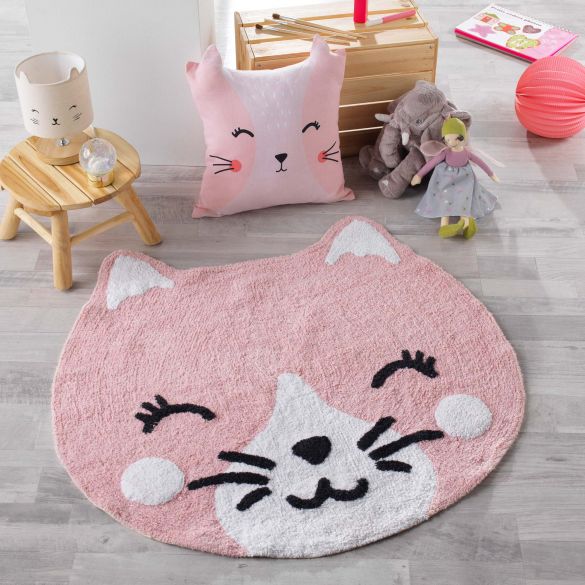 Tapis enfant en forme de Chaton- 90 cm