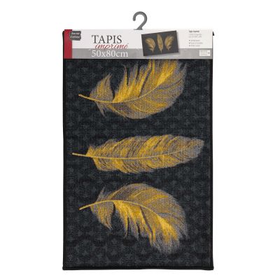 Tapis antidérapant - 50 x 80 cm - Plumes