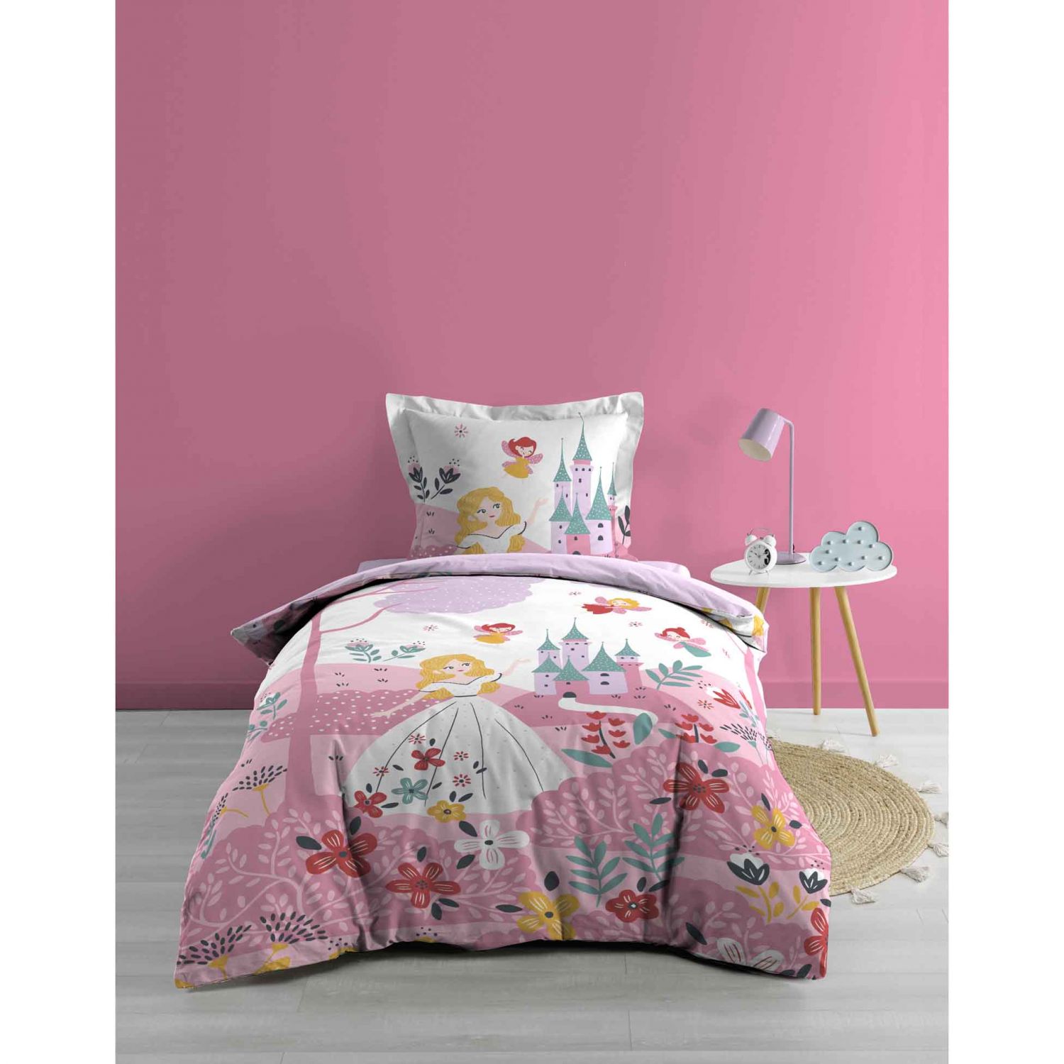 Housse de couette Couettette Colorful Trèfle Princesse avce 2