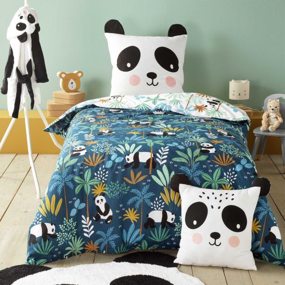 Housse de couette 140 x 200 cm + taie - Panda Housse de couette 140 x 200 cm + taie - Panda