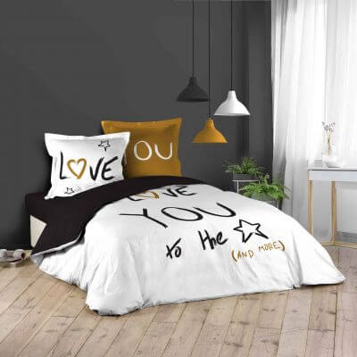 Housse de couette - 240 X 220 cm + taies - Love you to the stars