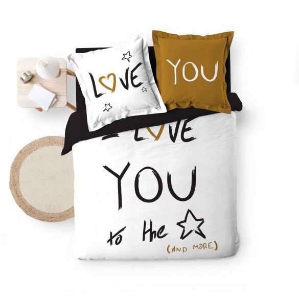 Housse de couette - 240 X 220 cm + taies - Love you to the stars