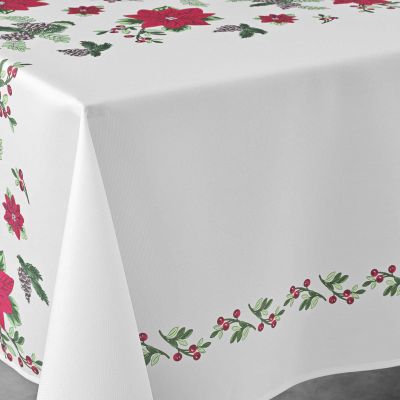 Nappe antitache rectangulaire - 150 x 240 cm - Pommes de pin et étoiles de Noël 
