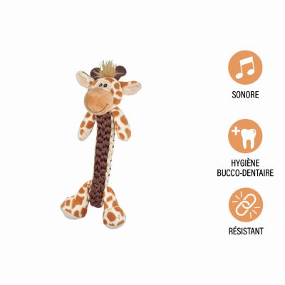 Jouet super résistant pour chien - Girafe sonore