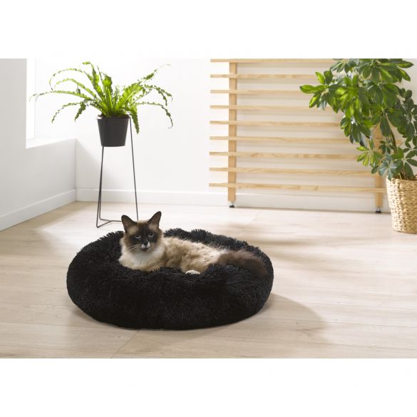 Coussin à poils longs pour chat et petit chien - Diamètre 55cm