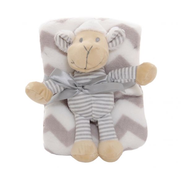 Peluche Mouton et plaid pour enfant