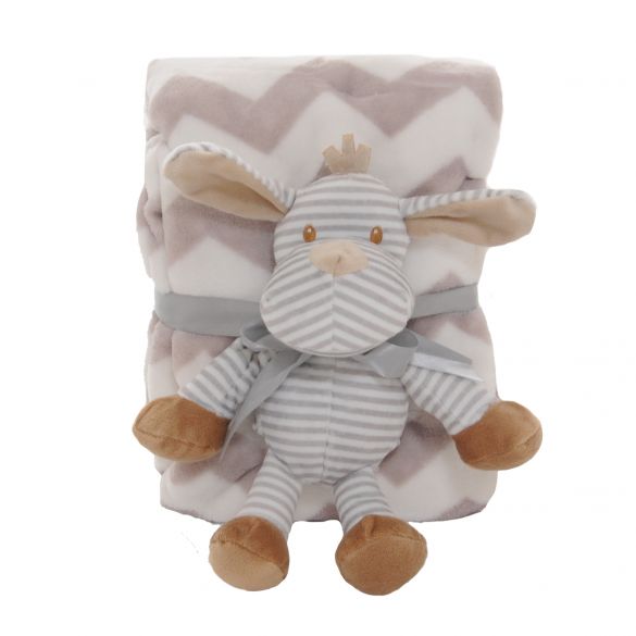 Peluche Renne et plaid pour enfant