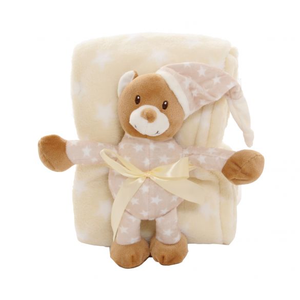 Peluche Ourson et plaid pour enfant